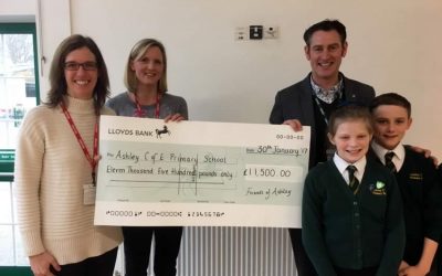 Cheque Presented For Record Breaking Christmas Bazaar At Walton-on-Thames School