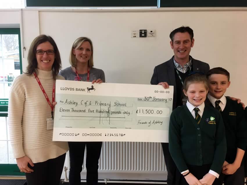 Cheque Presented For Record Breaking Christmas Bazaar At Walton-on-Thames School
