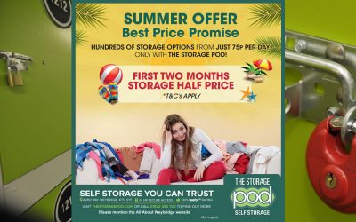 Self Storage – Summer 2017 Offer – Best Price Promise At The Storage Pod, Brooklands, Weybridge, Surrey