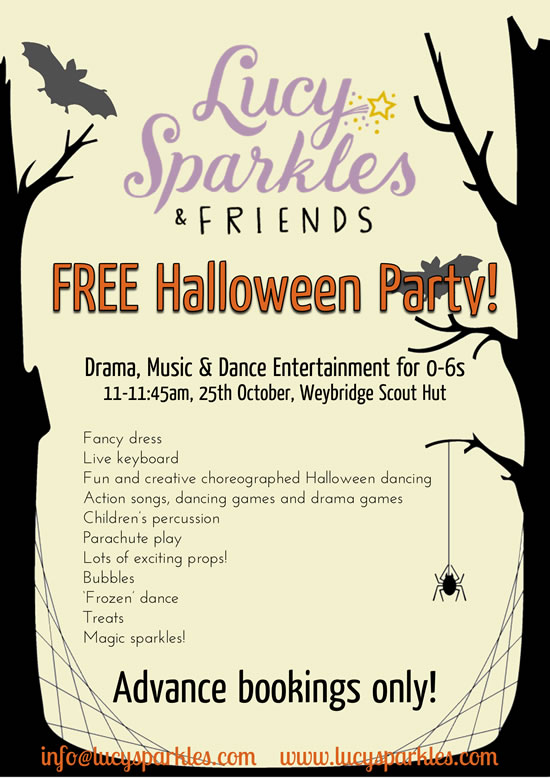 Halloween Party for 0-6’s in Weybridge! Drama, Music & Dance Entertainment