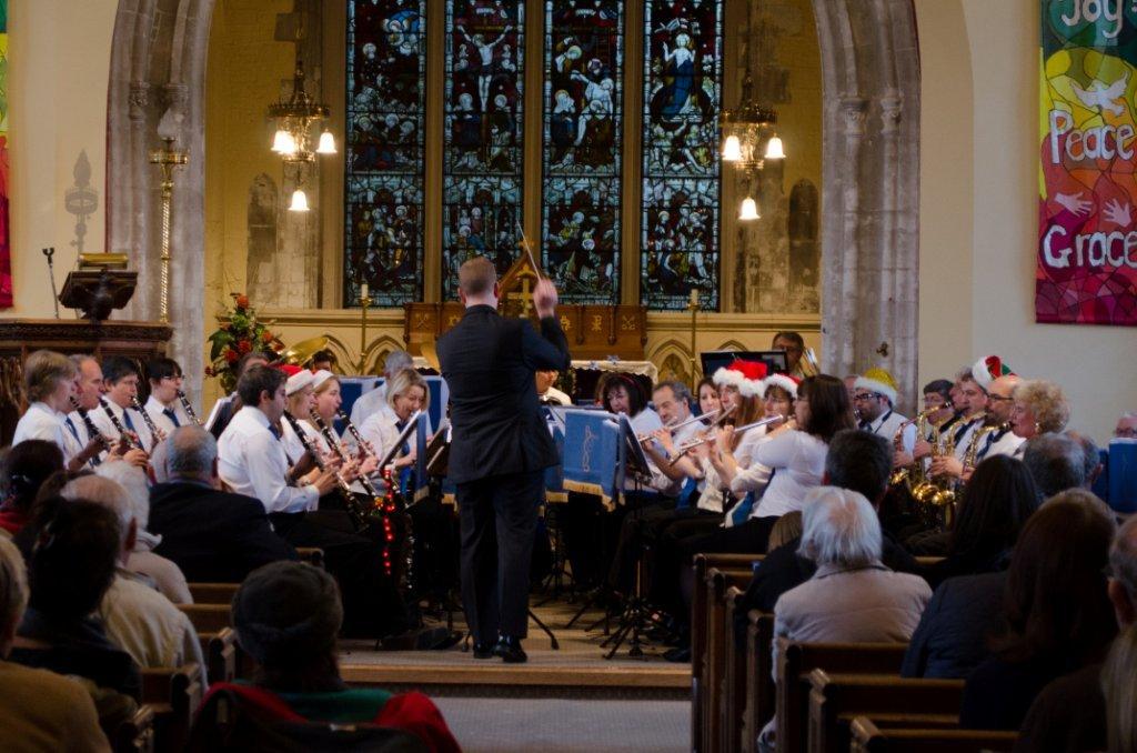 The Bourne Concert Band of Woking playing at Christmas Concert