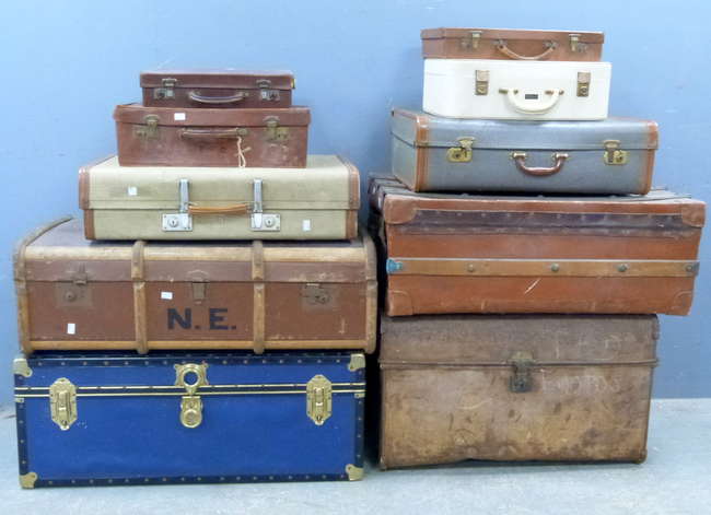 Antiques Auction in Surrey - Trunks & Suitcases