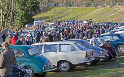 New Year’s Day Classic Cars Gathering at Brooklands Museum Weybridge Surrey