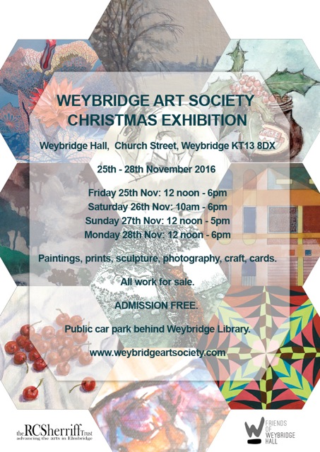 Weybridge Art Society Christmas Exhibition in Weybridge Hall