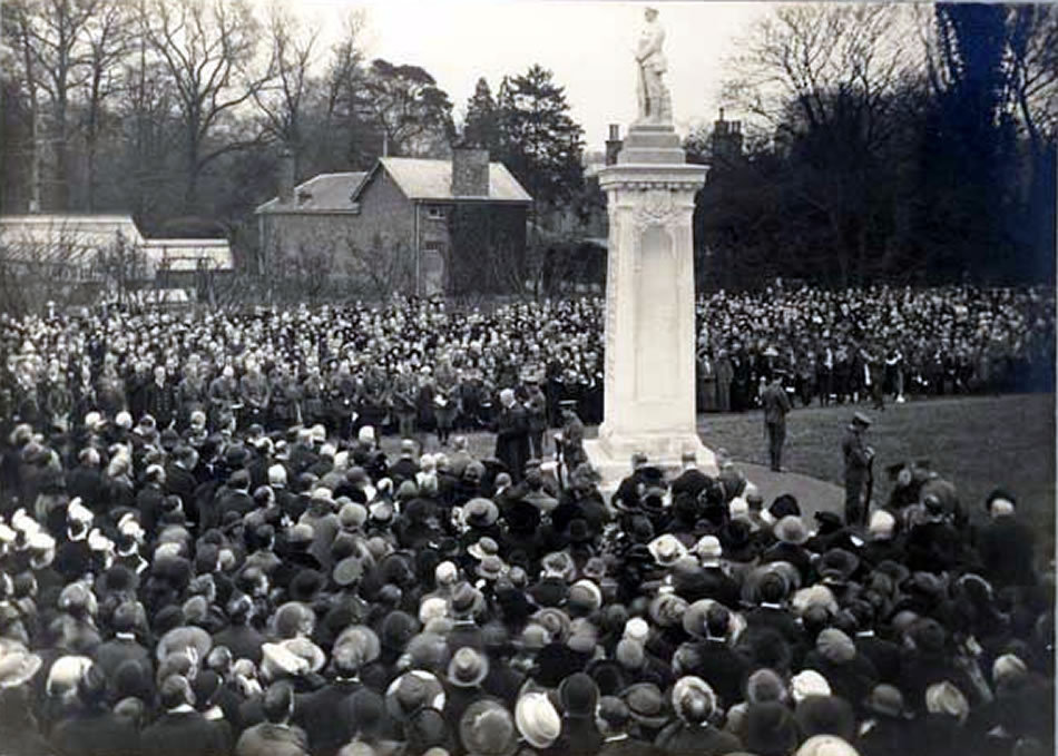History - Weybridge War Memorial Unveiling 1923 - Photo Courtesy of Elmbridge Museum, part of Elmbridge Borough Council's Leisure & Cultural Services Division