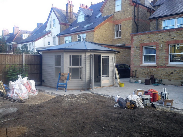 Carpentry by Weybridge Builders Wye Construction Services for Summerhouse at Wimbledon Building Project