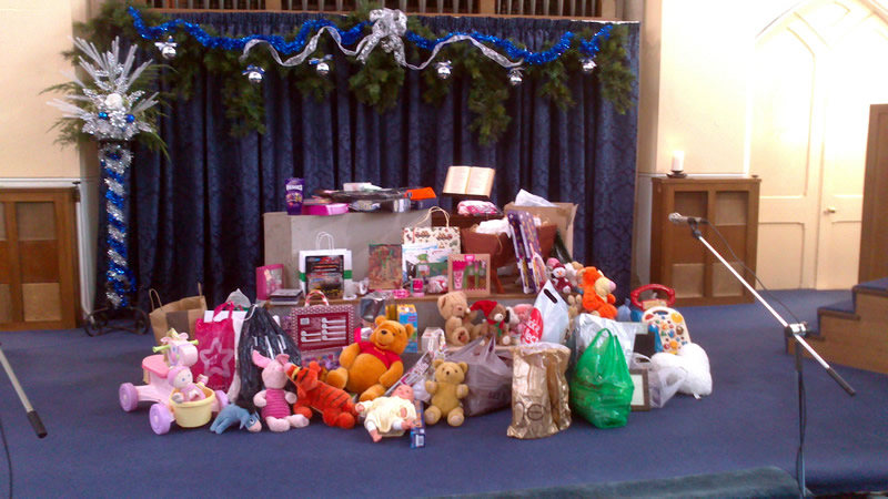 Christmas Gift Service at United Reformed Church Queens Road Weybridge Surrey