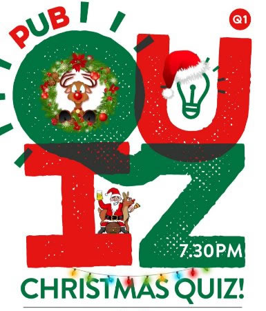 Happy Quizmas - Christmas Quiz Night at The Alexander Pub Oatlands Village Weybridge Surrey