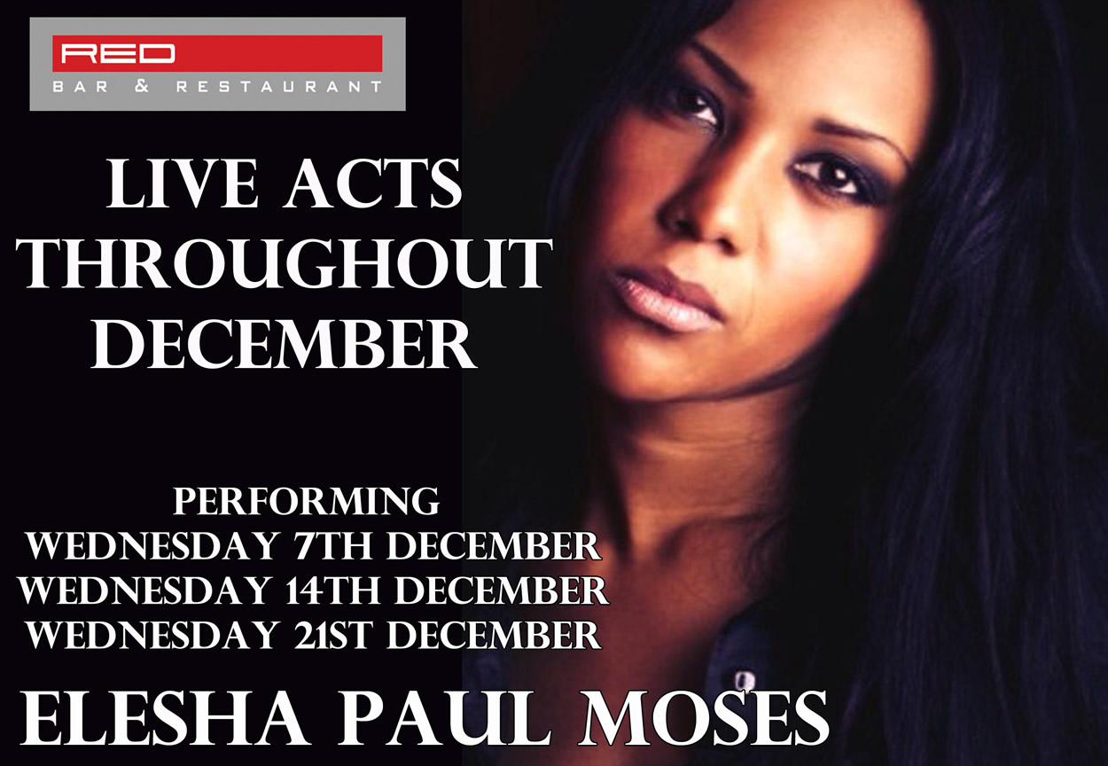 Elesha Paul Moses, Whitney Houston & Tina Turner Tribute - Live Music at Red Bar & Restaurant Weybridge Surrey