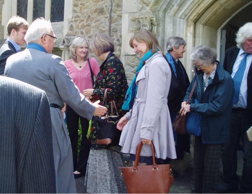 After Church Service at United Reformed Church Queens Road Weybridge Surrey
