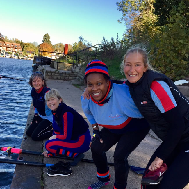 Training Session - Having fun at Weybridge Ladies Amateur Rowing Club