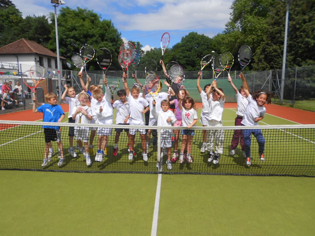 hildren of all ages are especially wellcome at Weybridge Tennis Club Elmbridge Surrey