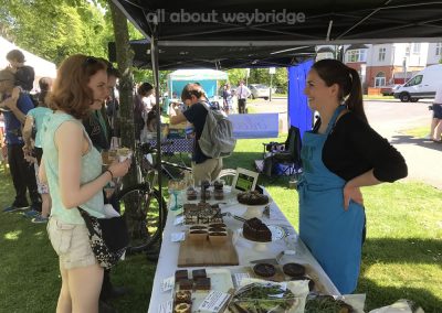 Aprils Table Vegan and Gluten Free Cakes Stall at Artisan Market on Monument Green Weybridge Surrey