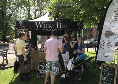 The Grape Outdoors - Mobile Wine Bar from Molesey Hampton Court Surrey - Stall at Weybridge Market