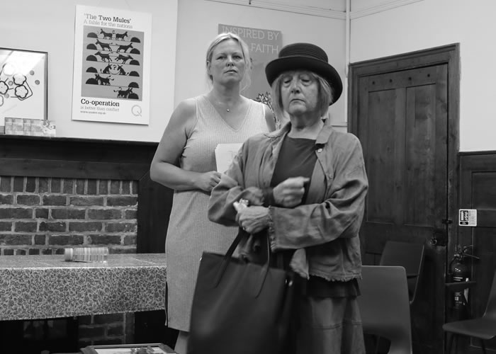 Great War Plays about Weybridge Families - Rehearsal shows two sad mothers - - Performances in Walton-on-Thames, Esher and Weybridge