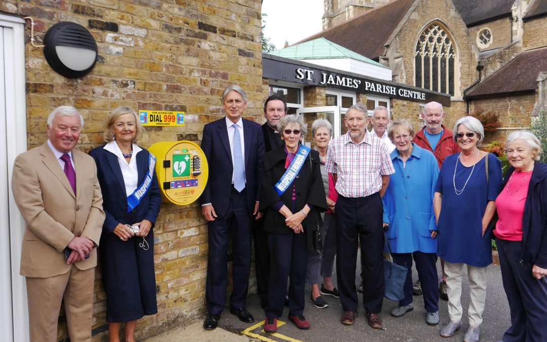Community Defibrillator Installed At St James’ Parish Centre Weybridge