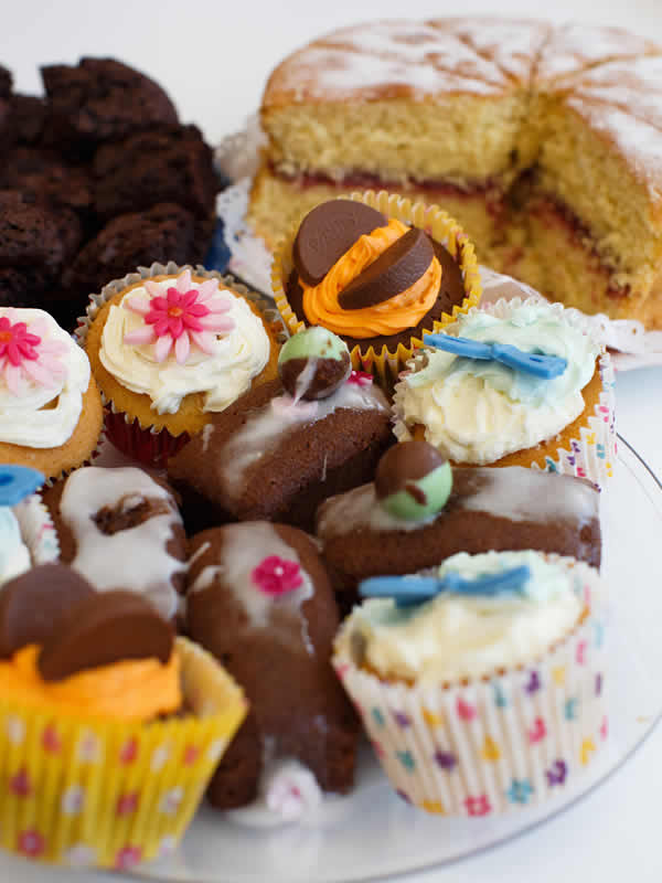 Cakes at Princess Alice Hospice Summer Fete Esher Surrey