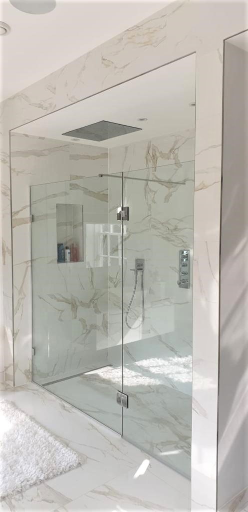 Glass Shower - Customised Glass Cutting - Oatlands Weybridge House