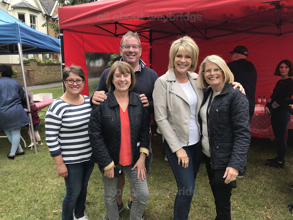 Weybridge Town Business Group team with Ruth Langsford and Susan Hacket