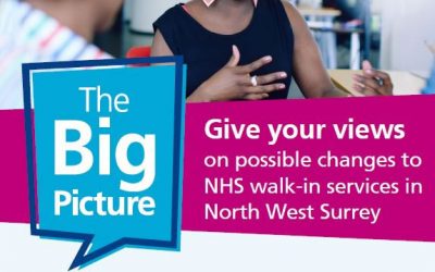 Give your views on possible changes to NHS walk-in services in NW Surrey