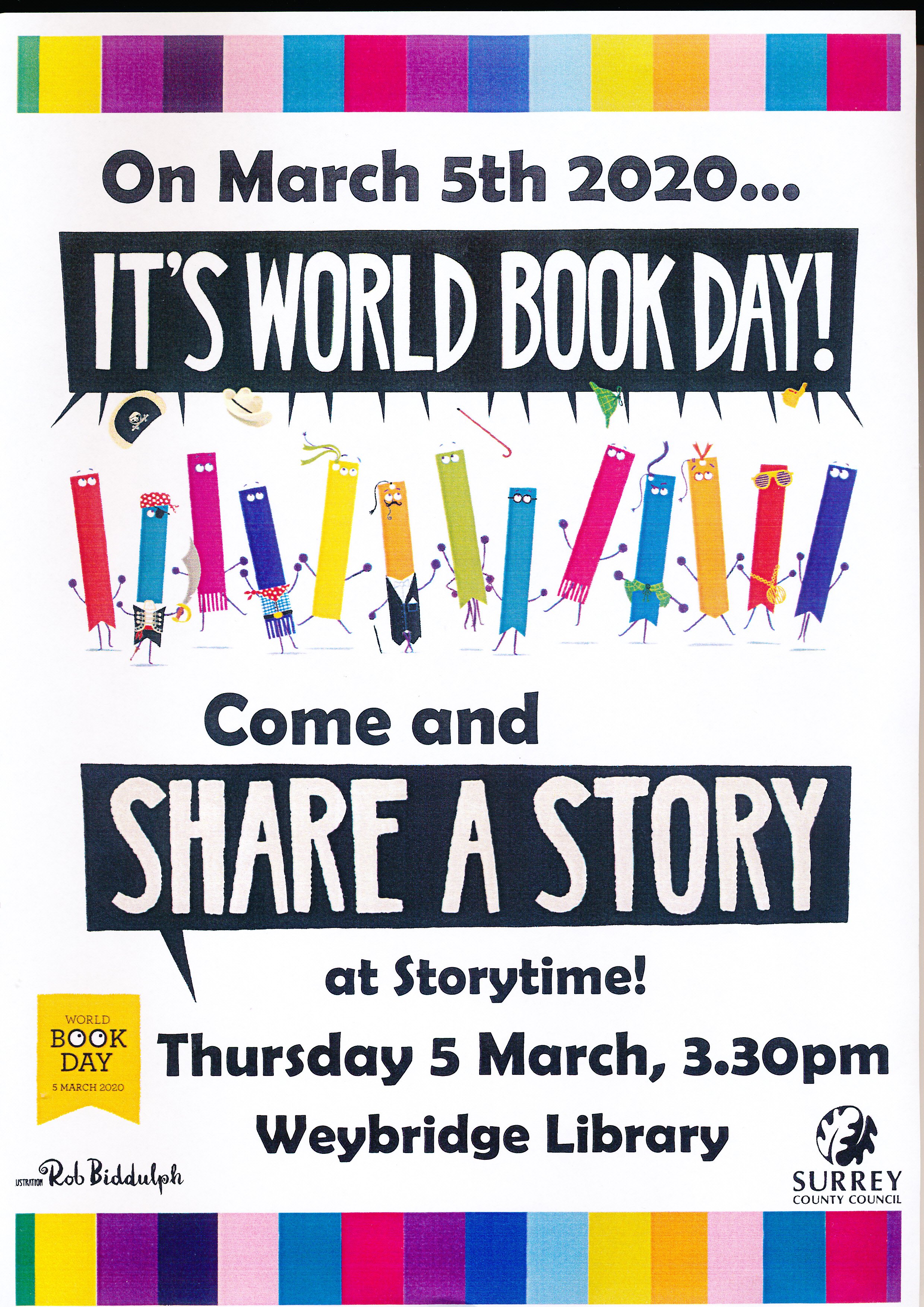 Share A Story At Story Time - World Book Day at Weybridge Library