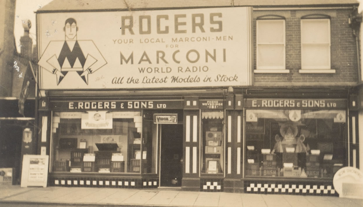 Rogers & Sons Ltd store front in Weybridge High Street