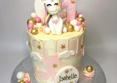 Golds of Unicorns Children's Birthday Cake