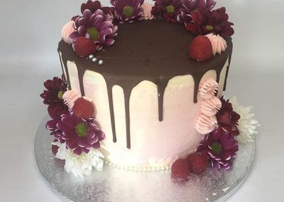 Sweet Raspberries Drip Cake