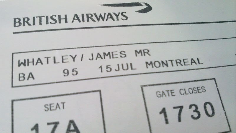 British Airways Flight Ticket - Extended Travel