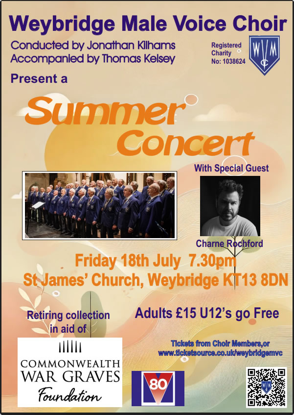 2025 Summer Concert Flyer - Weybridge Male Voice Choir