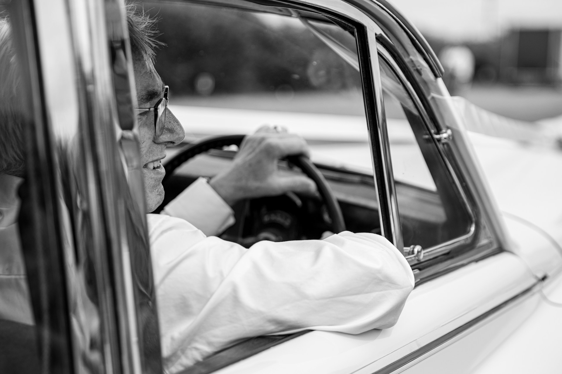 Driver secure behind wheel Driver secure behind wheel
