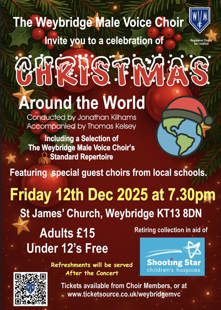 Weybridge Male Voice Choir Christmas Concert December 2025