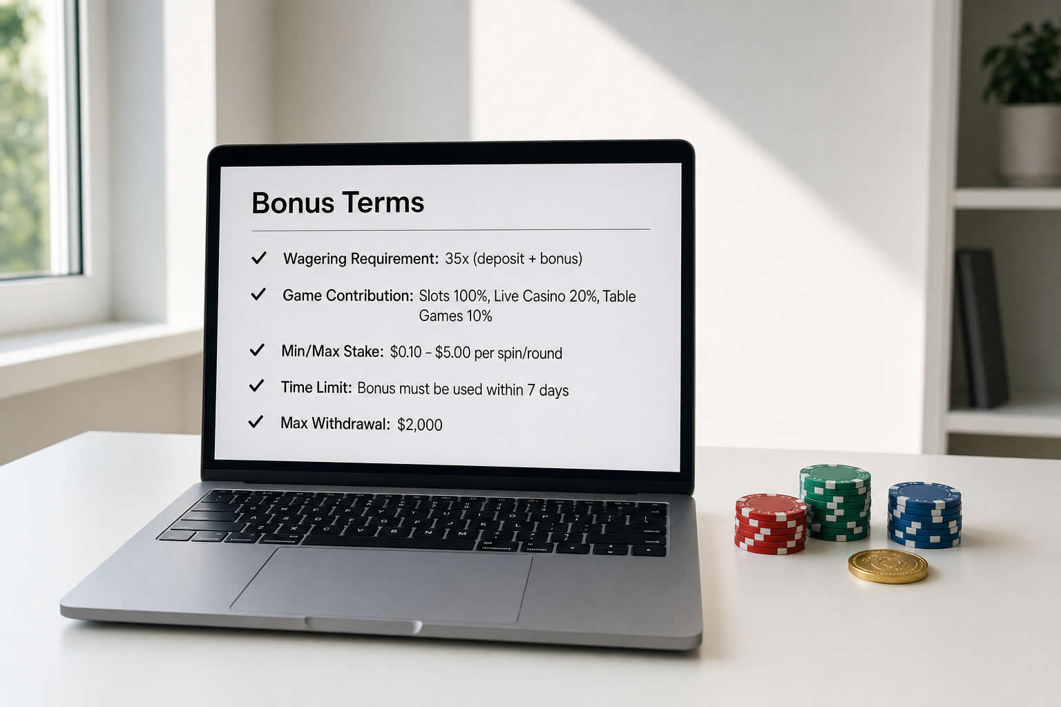 Bonus Terms Wagering