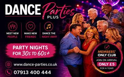 Surrey Dance Parties in Esher / Molesey, Royal Ascot & Sunbury on Thames for Over 30s to 60s Plus!
