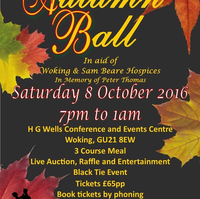 Autumn Ball at the HG Wells Conference & Events Centre Woking Surrey